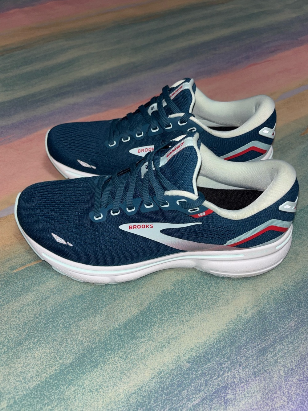 Brooks Ghost 15 Neutral Running Shoes Legion Blue/Blue/Bittersweet Womens size 8